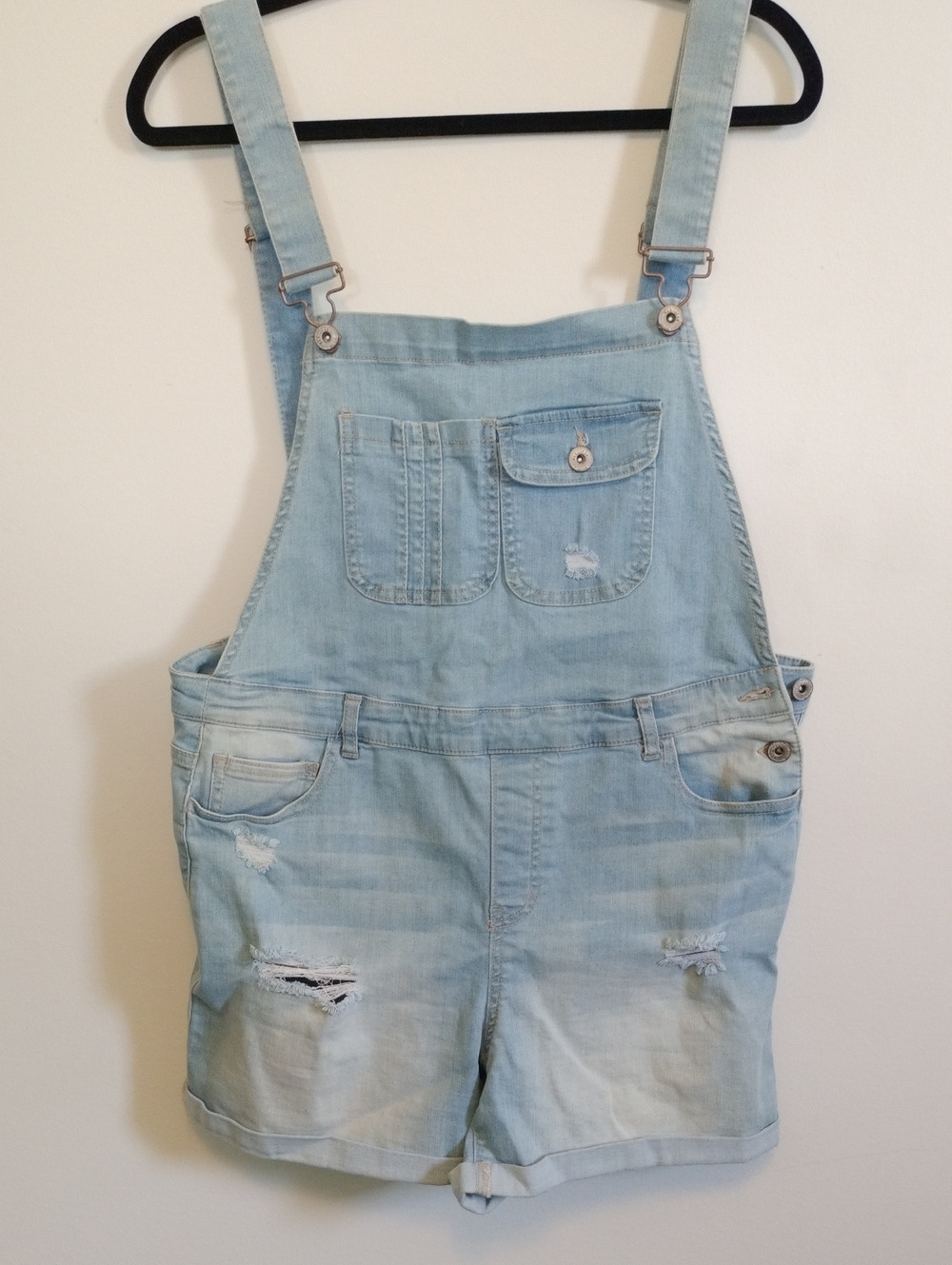 Wax Jean Blue and White Distressed Denim